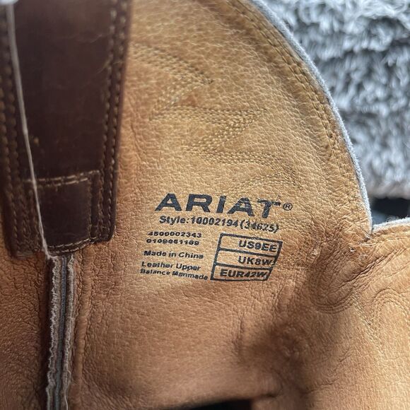 Ariat Western Cowboy Boots Men's 9 EE Sedona Rodeo Riding Leather - Picture 9 of 11